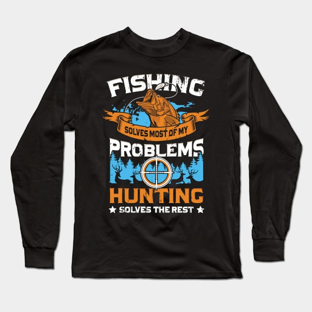 Fishing And Hunting Fish Sport Bass Carp Gift Long Sleeve T-Shirt by Dolde08